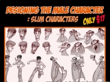 卡通男性角色绘制教学（Draw Slim Male Characters ）