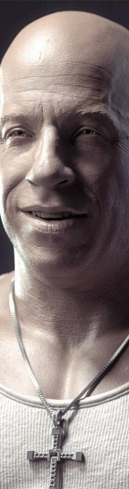 好莱坞影星范·迪塞尔半身雕塑高模【Vin Diesel bust 】