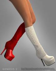 Daz3d最新女性鞋子模型_16687_Leg Warmer Boots For Genesis 2 Female(s)